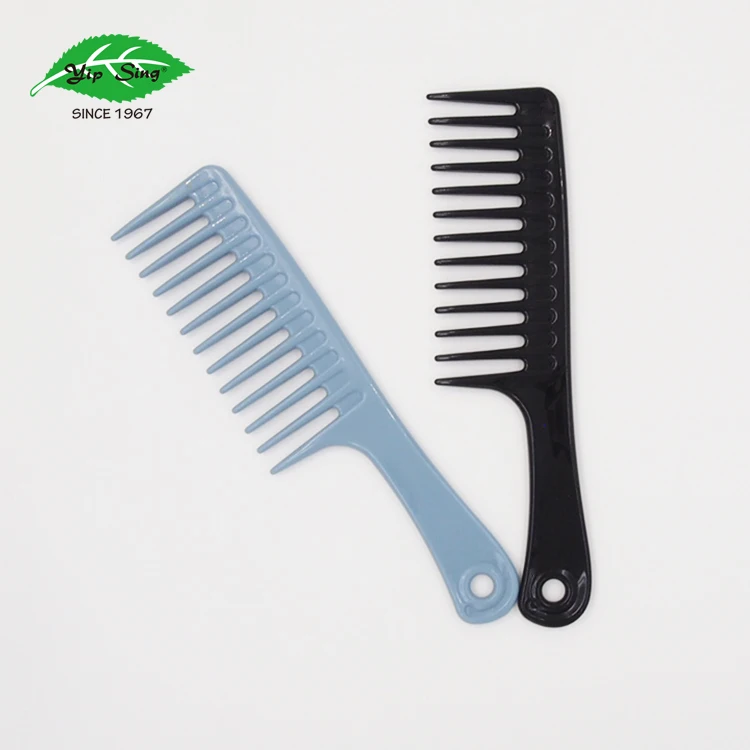 Lovely Pink Color Large Plastic Hair Rake Wide Tooth Comb