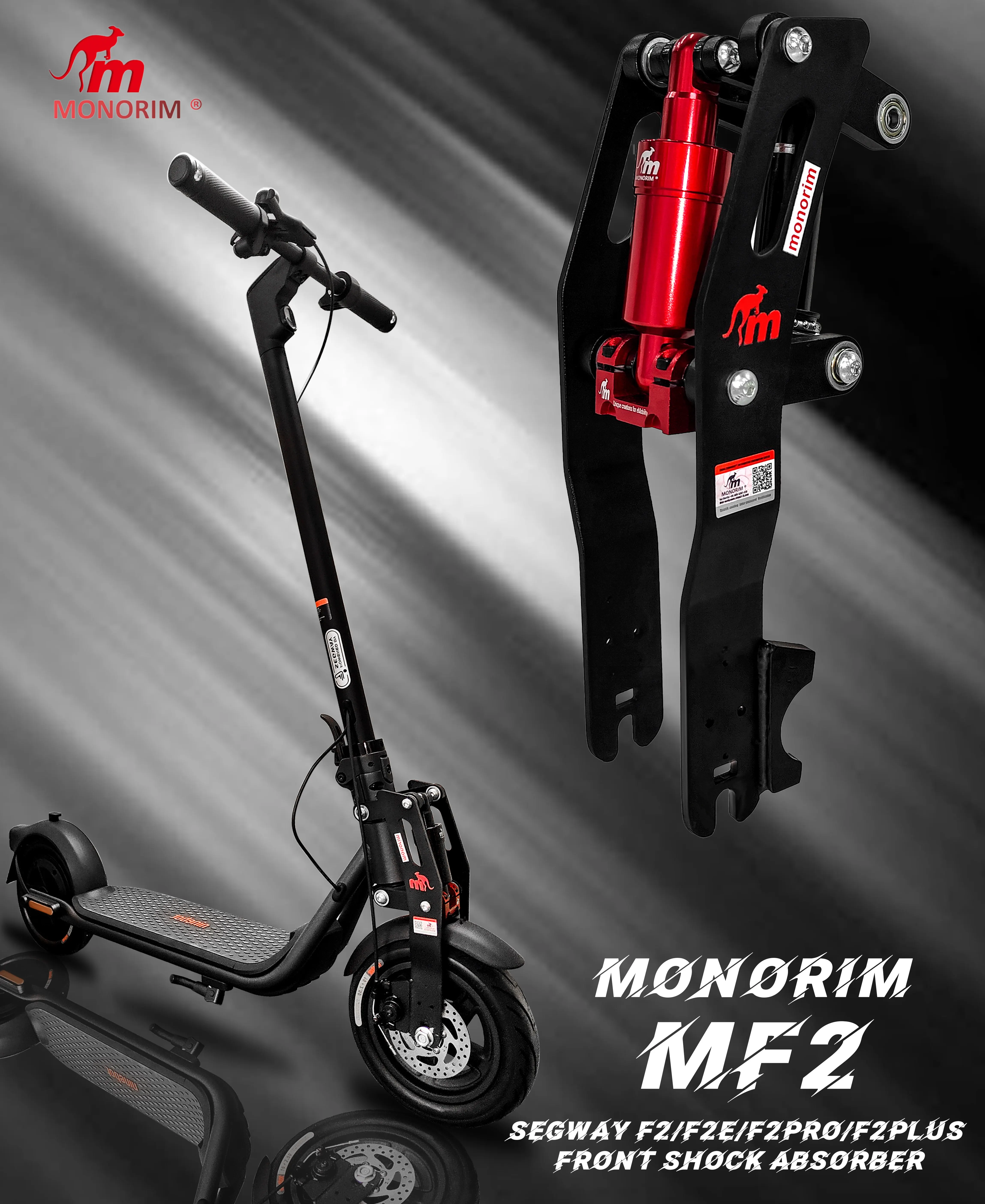 EU German stock Monorim MF2 front suspension for Nine-bot F2/F2E/F2PRO/F2PLUS frames model scooters