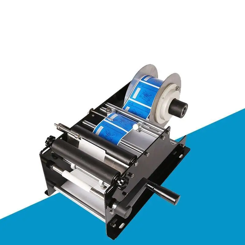 OEM Manufacturer With Handle Adhesive Red Wine Sticker Wine Simple Manual Water Drinks Glass Round Bottle Flat Labeling Machine