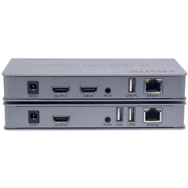 Extend Signal 120M 4K 1080P 3D HDMI Lan KVM USB Extender Over IP  Ethernet Cat5e Cat6 With IR Transmitter and Receiver