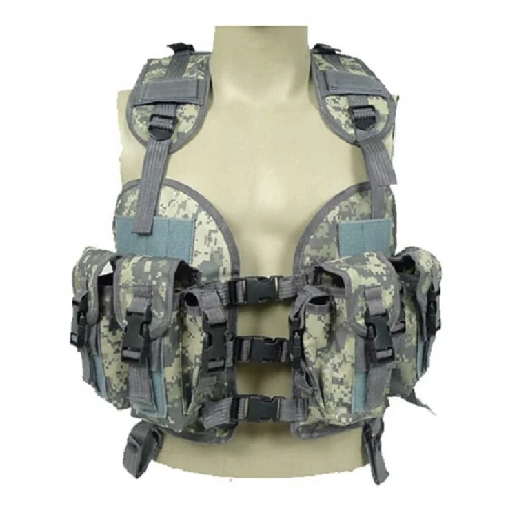 Camouflage Army CS Protection Combat Tactical Vest with Detachable Water Bag