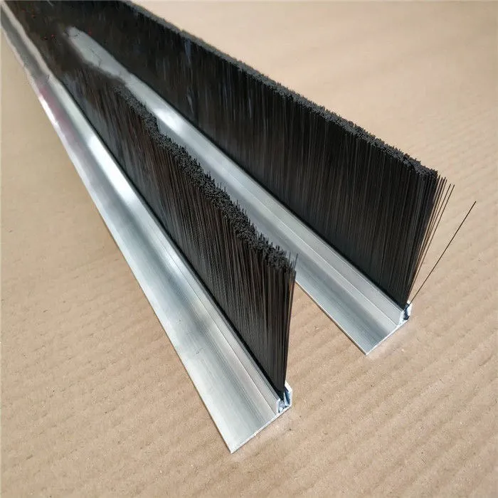 Nylon Door Bottom Seal Brush Weather Stripping Sealing Strip for Windproof and  Dust Prevention