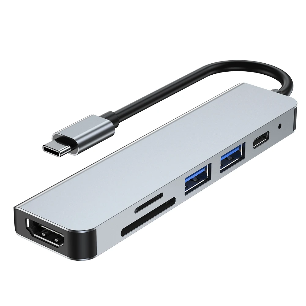 Аксессуары для периферийных устройств 6 в 1 совместимый с USB-3 0 адаптер-концентратор ноутбука док-станция Nintendo Switch