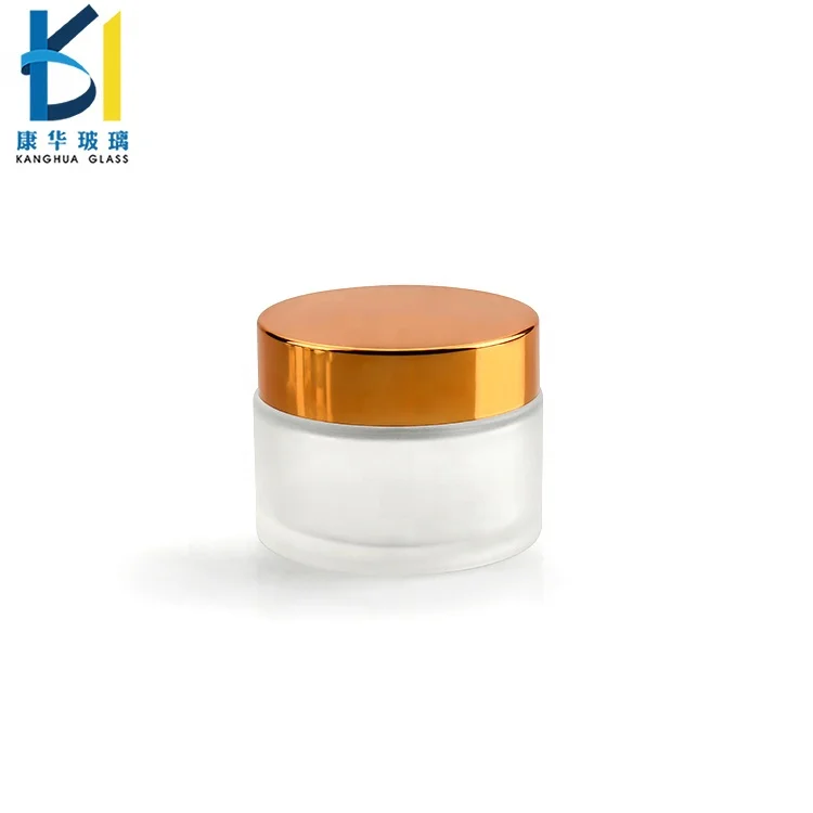 
Hot Sale Frosted Clear Glass Jar Cosmetic 50ml 