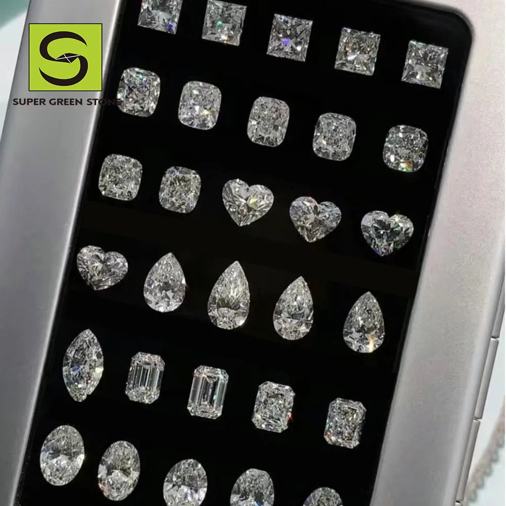 SuperGS Wholesale IGI GIA Certificate 0.5 Carat Artificial Cultivation Synthetic VVS Diamond Stone HPHT CVD Lab Created Diamond