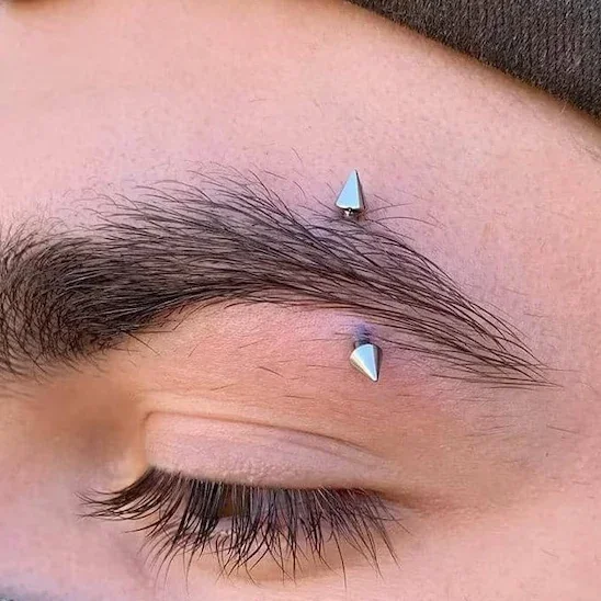Implant Grade Titanium Piercing Jewelry Spike Cone Eyebrow Curved Barbell Eyebrow Rings Piercing