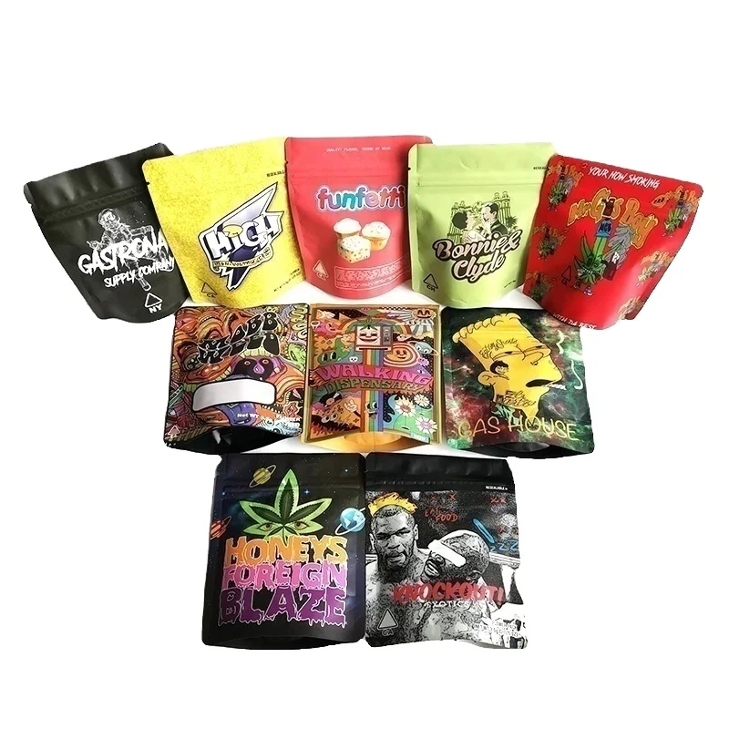 
Oem Smell Proof Zip lock Aluminum Foil Cbd Gummy Bear Weed Bud Seeds Packaging Pouch/custom Printed Mylar Bags 