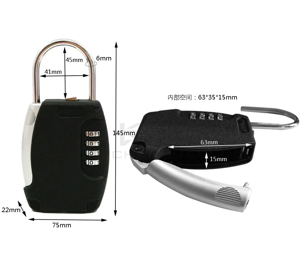 Настенный небольшой ящик для ключей с замком одной главной балкой крючком высокое качество цинковый сплав 4 цифры код Сейф