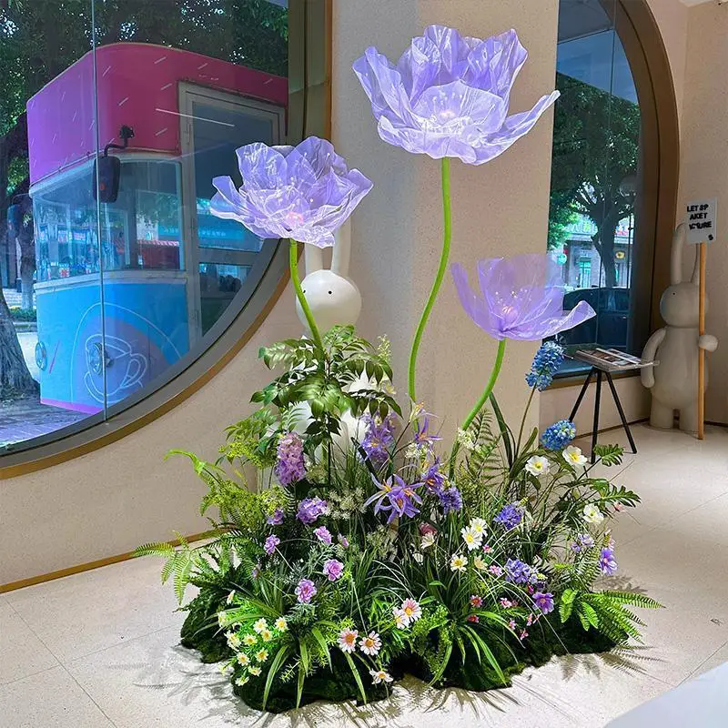 Indoor Decoration Artificial Green Tree Plant Bonsai Style Traveler Pot Artificial Plants & Greenery