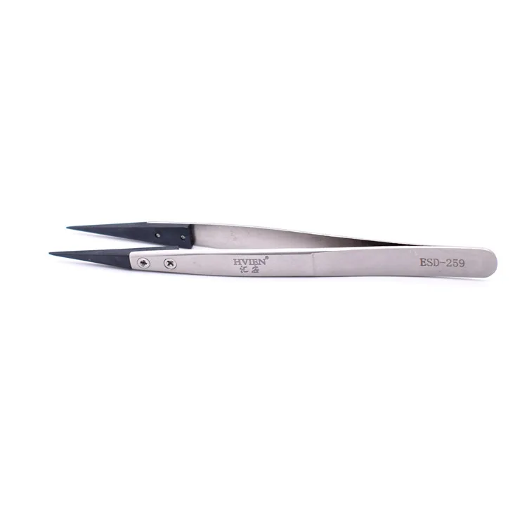 
Factory direct supply rubber tipped tweezers stainless steel 302 ESD tweezers Weight tweezers 
