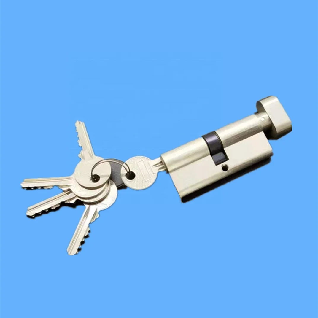 85mm hole center 45mm backset brass latch mortise lock with cylinder open for inner sliding wooden door