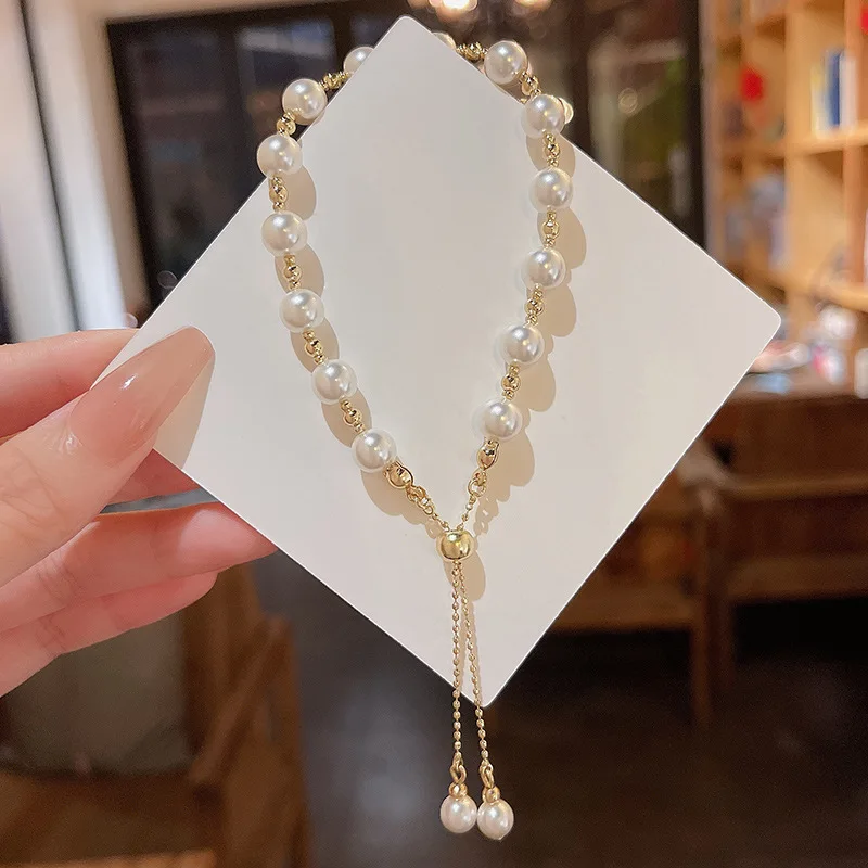 Hot sale high quality new design luxury simple fashion pearl fine jewelry bracelets women