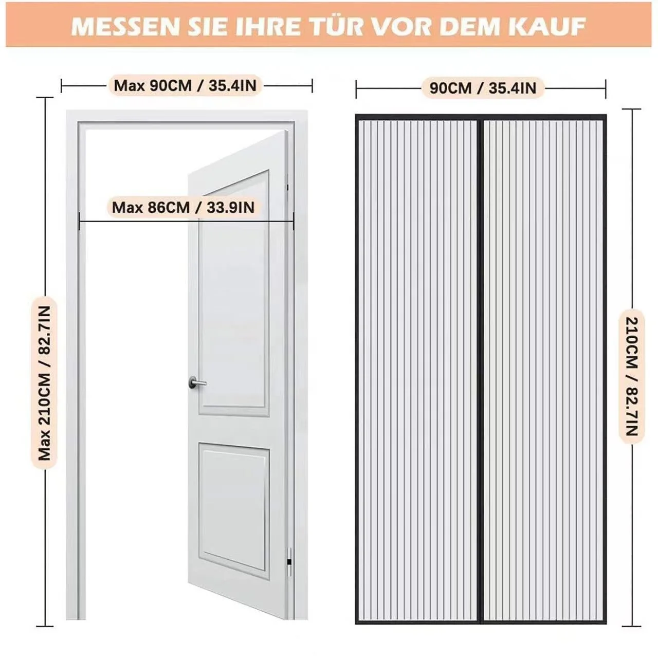 DIY magnetic door mesh