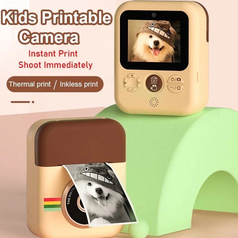 China Supplier Kids Toy Instant Print Camera Mini Camera With HD Video Recording Dual Lens Thermal Photo Paper For Kids Gift