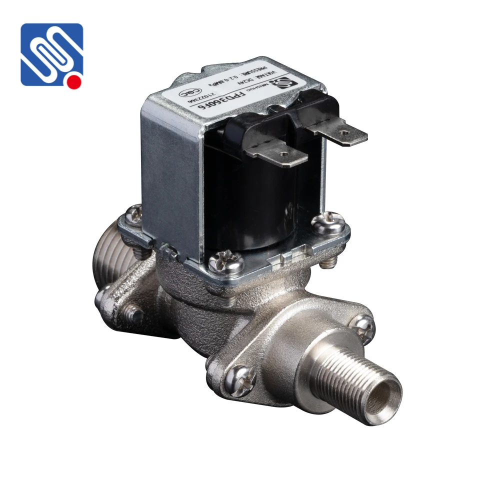 Meishuo FPD360F6 DC12V 24V AC220V Brass Solenoid Valve Normally Closed Solar Water Heater Inlet Valve