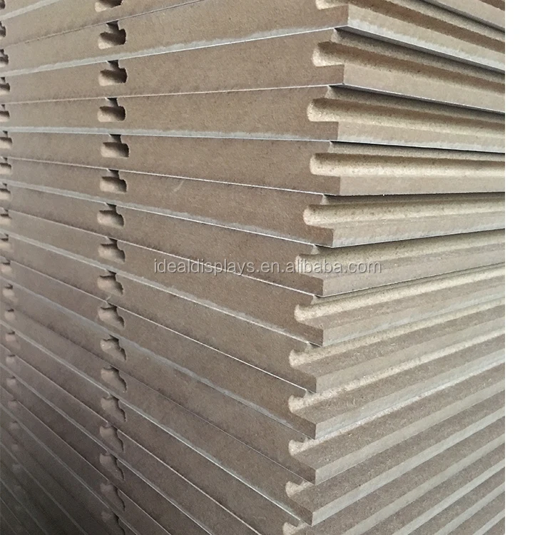 MDF melamine Yellow faced slat board for retail displays