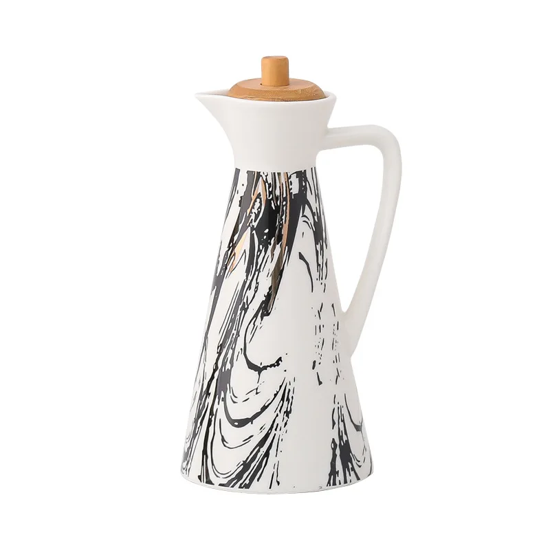 
Mfashion Japanese kitchen large ceramic oil bottle 800ml soy sauce vinegar storage bottle sake bottle container 