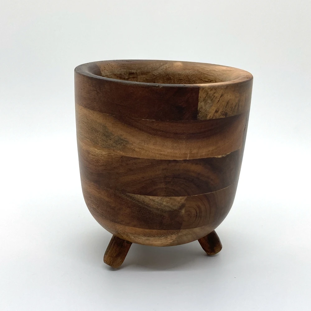 Custom Size Solid round Wood Container Laser-Cut Holder for Essential Oils Home Decor or Storage-Factory Supply