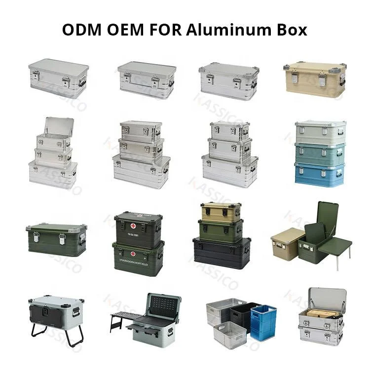 KASSICO Aluminum Camp Storage Box Car Roof Case Truck SUV Overland Transport Box