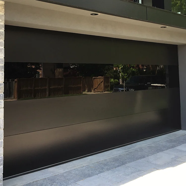 Modern Farmhouse 6x7 18x8 18x7 Large Black Galvanized Steel Automatic Garage Door Price