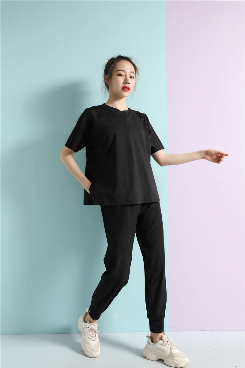 
Sports Women T shirt Short Sleeve Breathable Solid Color Outdoor Gym Running Yoga T shirt 