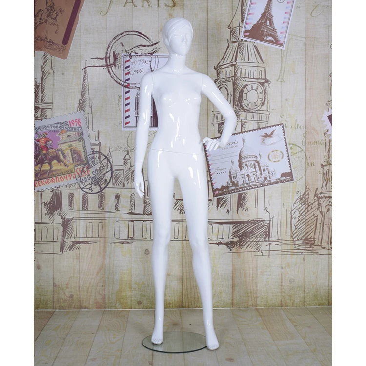 Fashion Window Clothes Display White Plastic Full Body Women  Cheap Female Mannequins