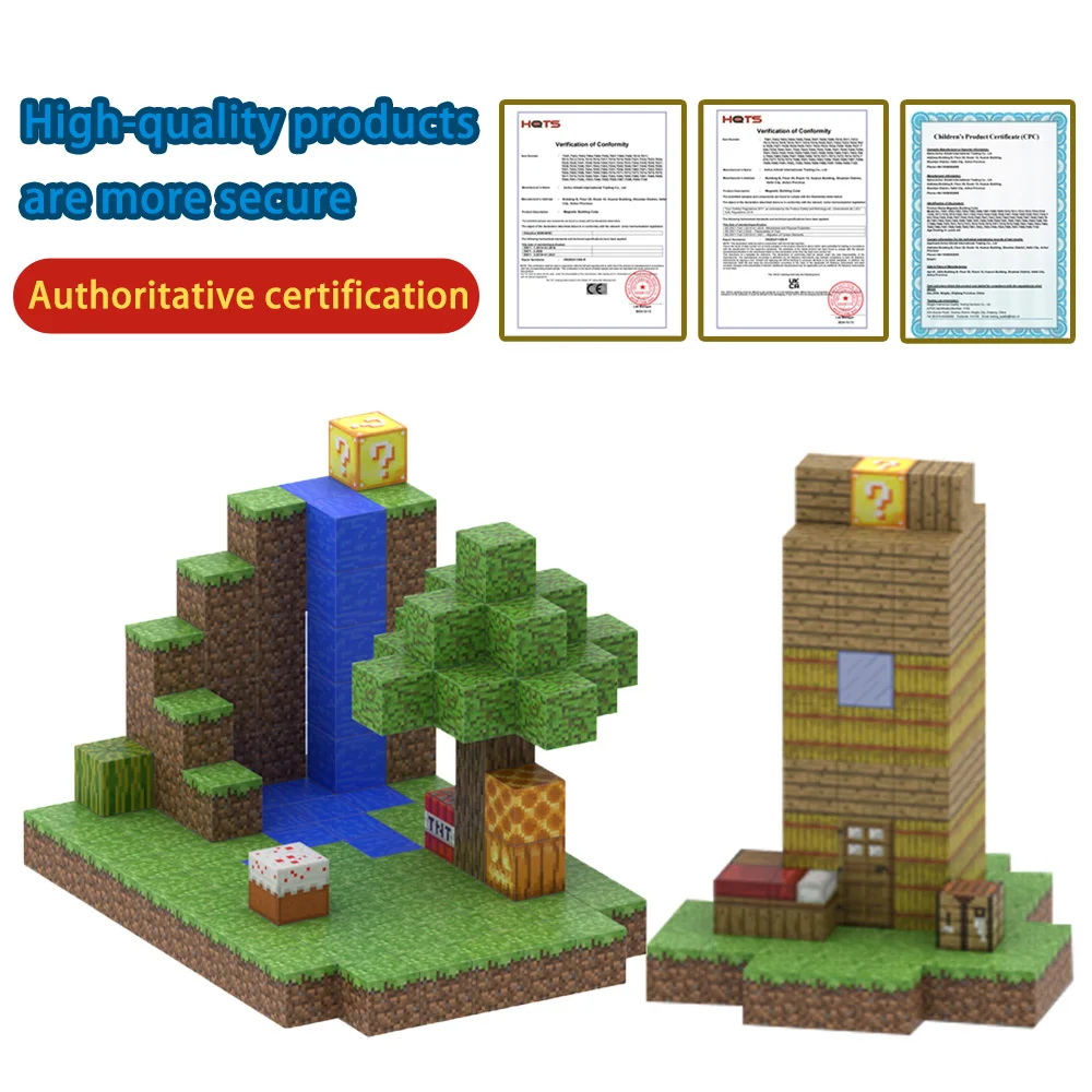 Best Sale Offer Custom DIY Magnetic Cube 3D Puzzle Model My world magnetic Building Block Sets for the B2C Market