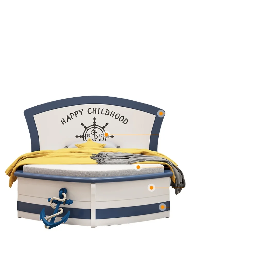 Cheap carriage princess bed pink children bed 1.5m single kids bed with slide