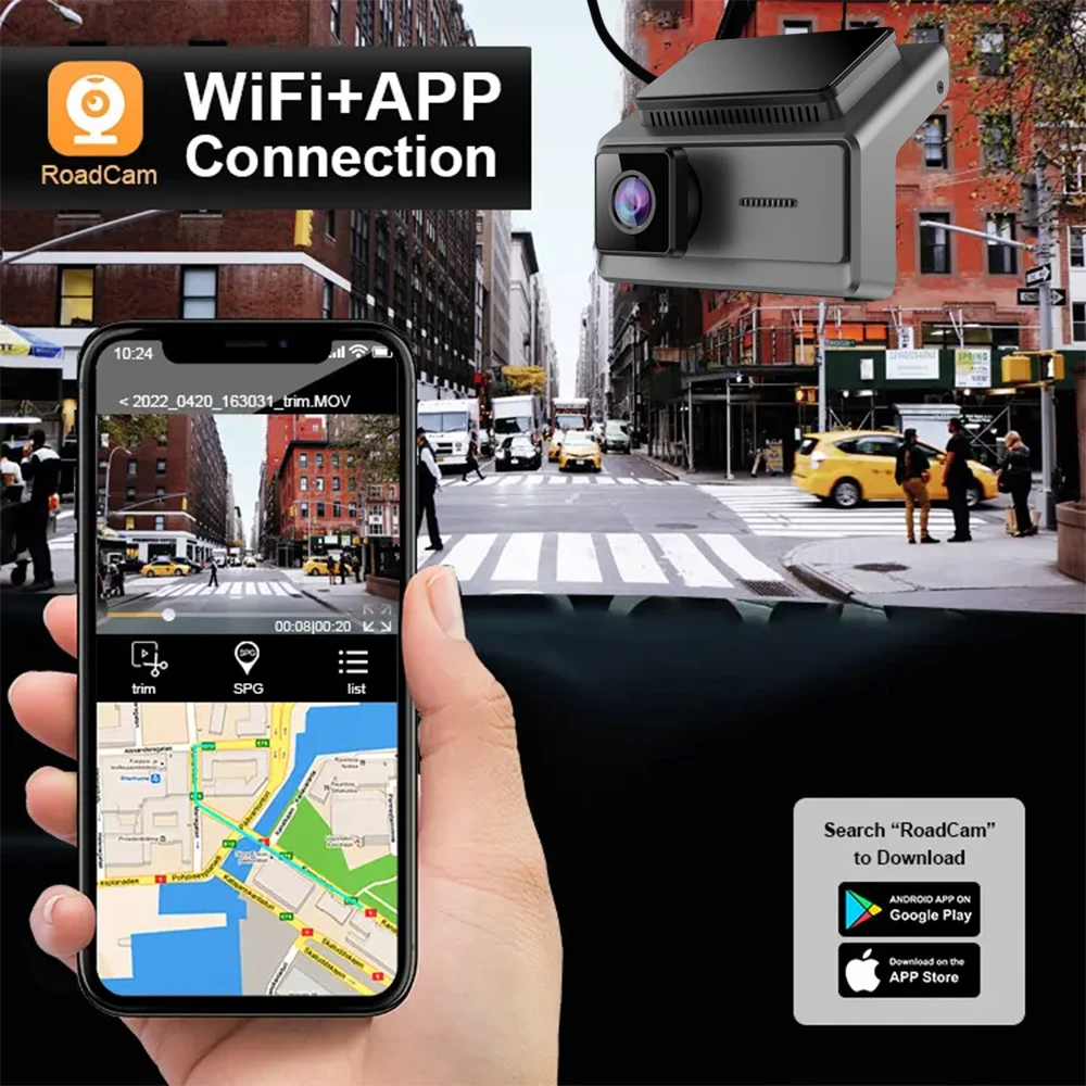 Factory 3 Camera 2K+1K+1K Wifi DashCam 256G Car Video Recorder Front And Rear Inside 3 Lens Wifi Car Dvr 3 Channel 2K Dash Cam