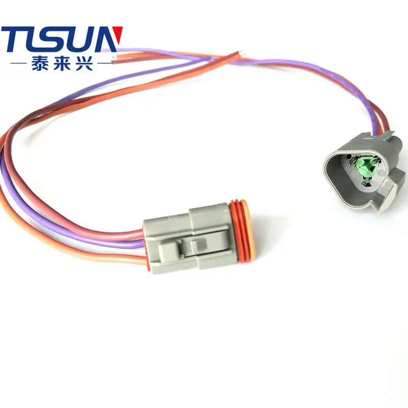 Customized3 Pin Deutsch Car Connector Wire Harness