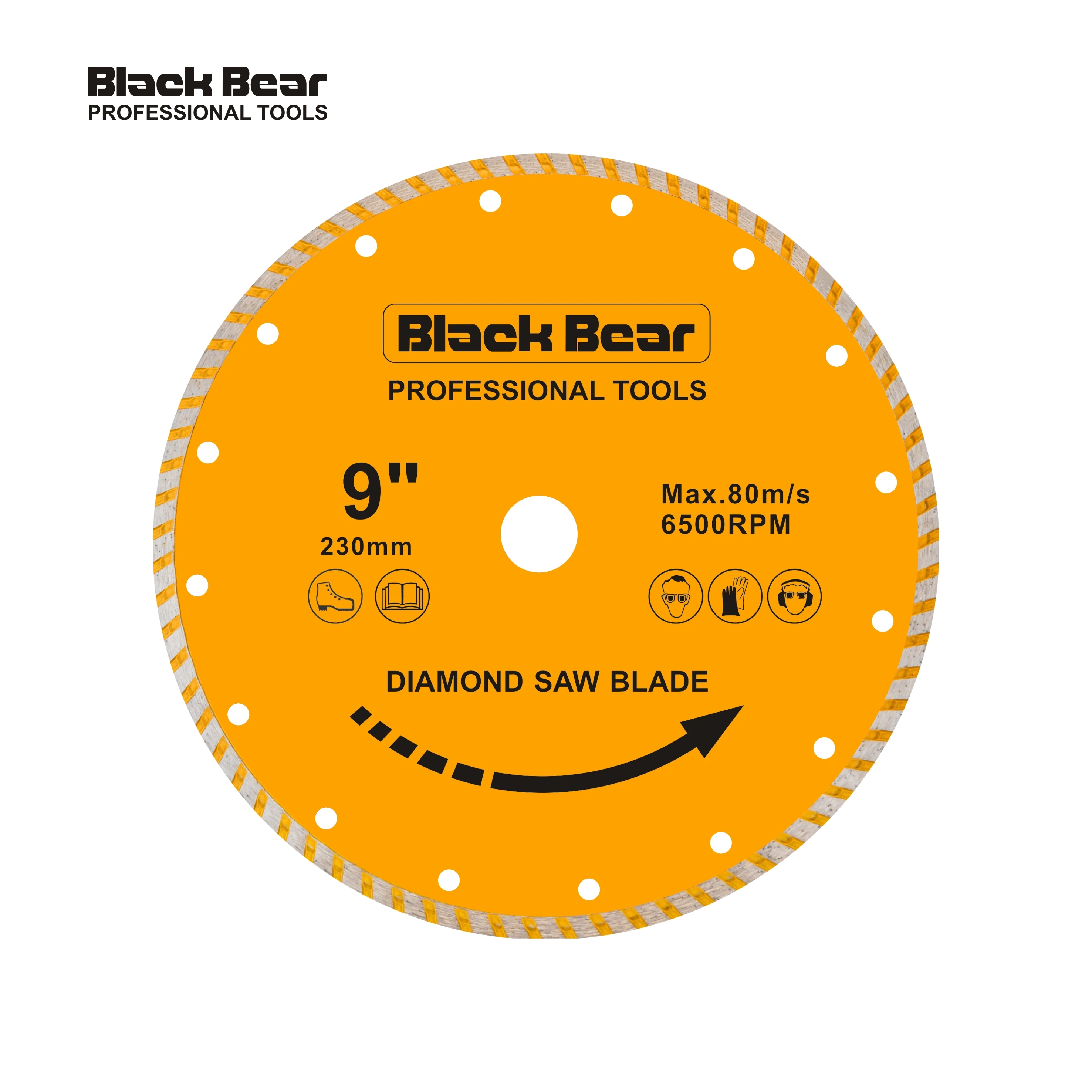 BLACK BEAR Hot selling 9Inch 230mm turbo diamond saw blades diamond cutting stone