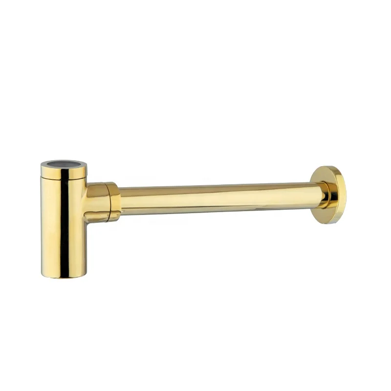 CUPC Click Clack Waste Brass Bottle Trap  Lavatory Siphon Wall Connector
