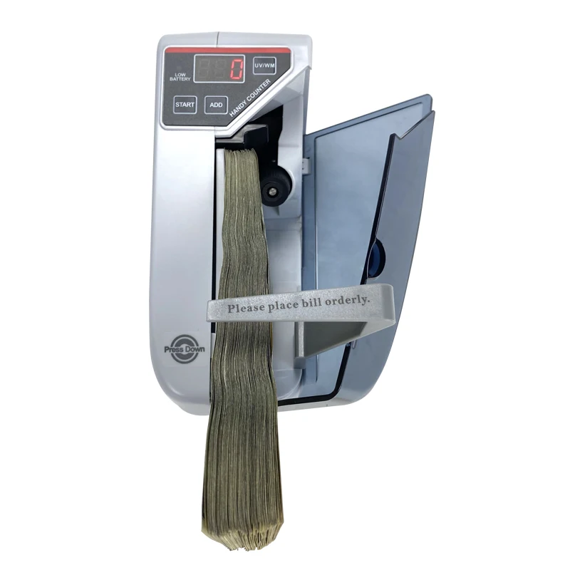 Car Charger V30 Mini Portable Money Counter With UV/WM Lamp Fake Notes Detection Handy Bill Notes Counting Machine