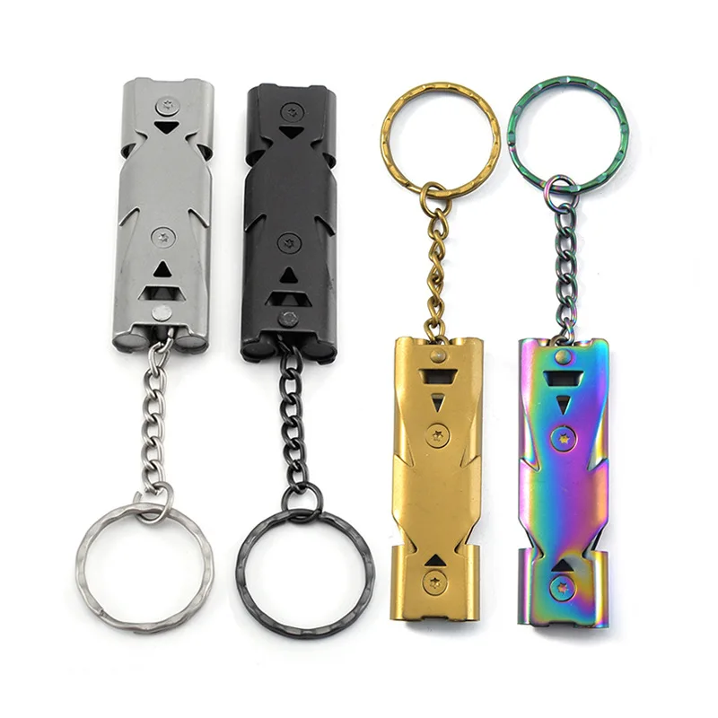 Emergency Survival Whistle Safety Whistle with Keychain for Outdoors Boating Hiking Camping Dog Training