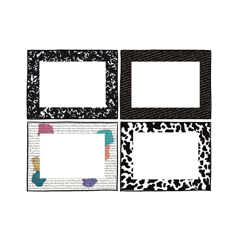 Milk Pattern Note Paper Ins Style Non-sticky English Alphabet Note Book Simple Niche Message Note Pad