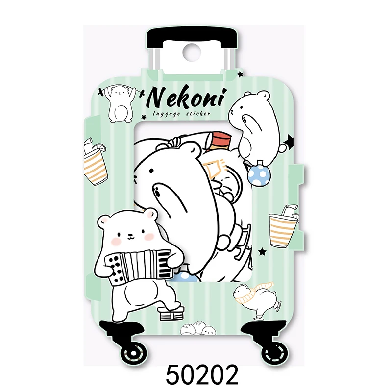 Nekoni Waterproof Sticker Flakes Laptop Decorative Decals Self Adhesive Decals for Stickers Pack Animal Luggage Decals