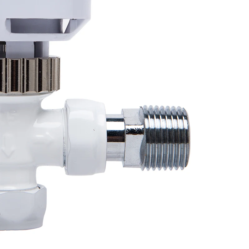 AVONFLOW Keymark Chrome  straight Thermostatic Radiator Valve TRV for towel radiator