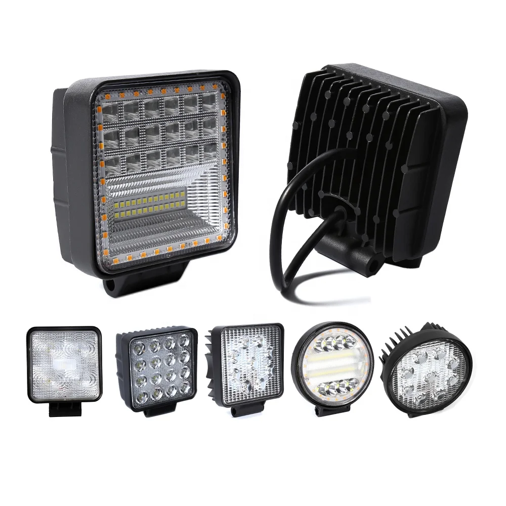 LC 12V 24V 62w super bright square emergency truck offroad car led work light