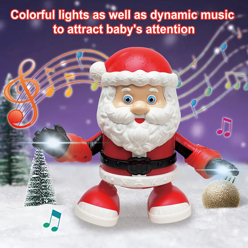 Christmas Musical Gift Toys Electric Dancing Walking Singing Santa Claus Toys for Kids