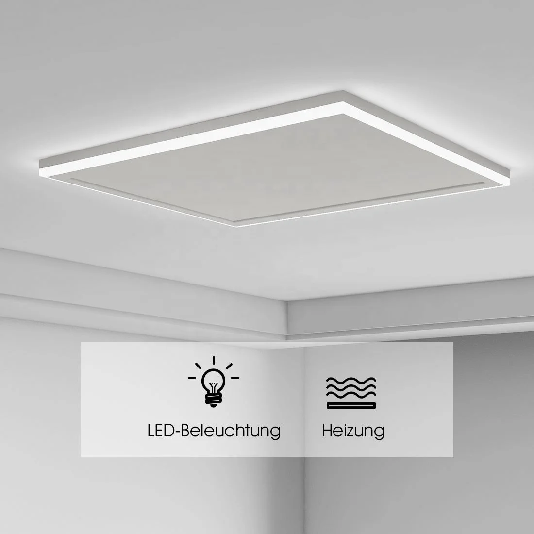 LED Light Infrared Heater Panel Ceiling Heating With Remote Control Thermostat