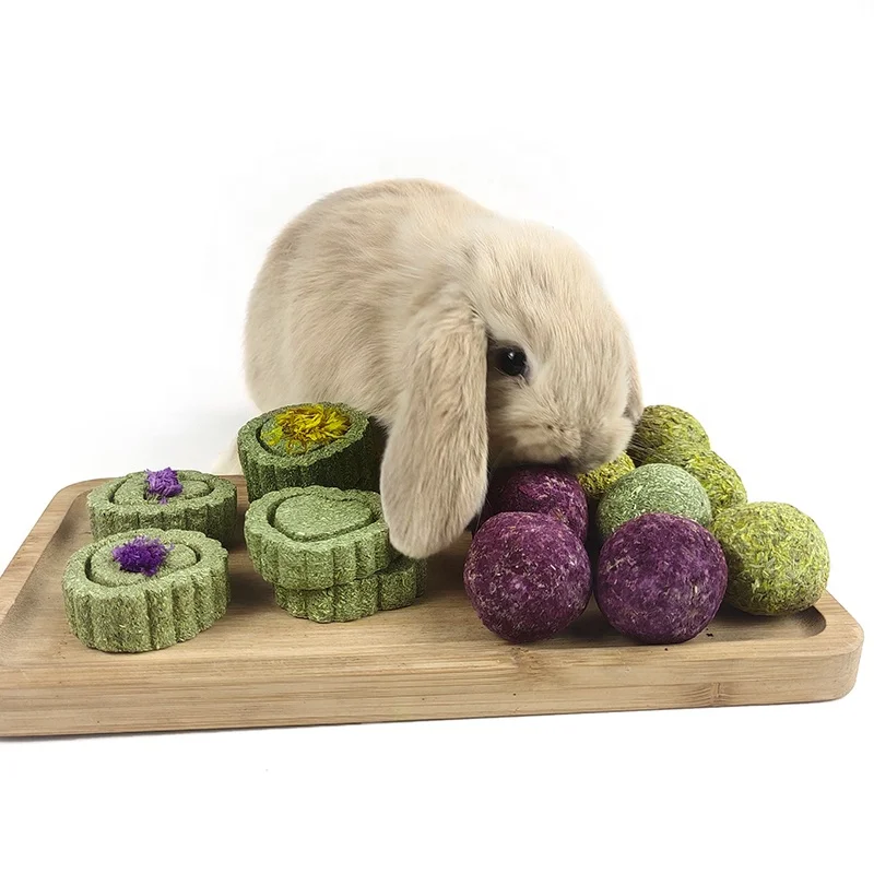 Оптовая продажа еда для домашних животных закуски кролик хомяк китайская закуска шарики из натуральной травы жевательная игрушка зубы кролика молярные
