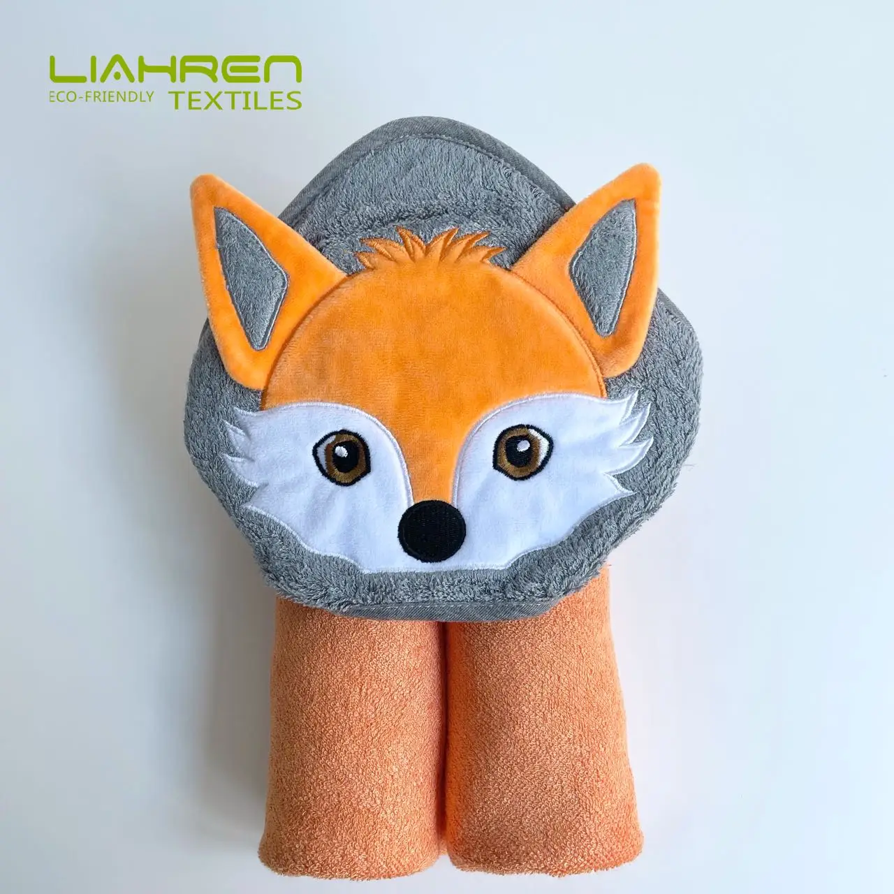 Best Selling 500GSM Gift Box-Packed Comfortable Bamboo Bath Towel Fox Design Bamboo Hooded Towel