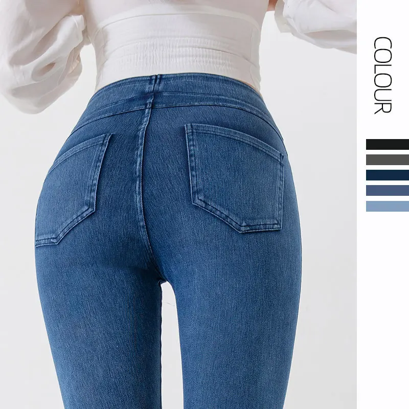 New Arrival Sexy Leggings women high elastic leggings 7/8 length denim style pants