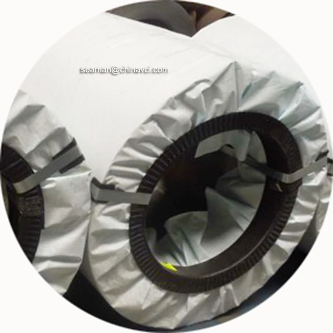 Raffia Laminated Poly Film Layer, PE or PP Woven Fabric Lamination Corrosion Inhibiting VCI Films, Rustproof Coated Raffia