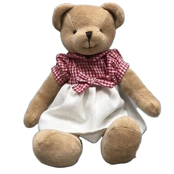 Velvet Dressed Teddy Bear Lovers Stuffed Plush Toy High Grade 100% Cotton Valentines Day Teddy Bear Brown Hot Sales Toys Bear