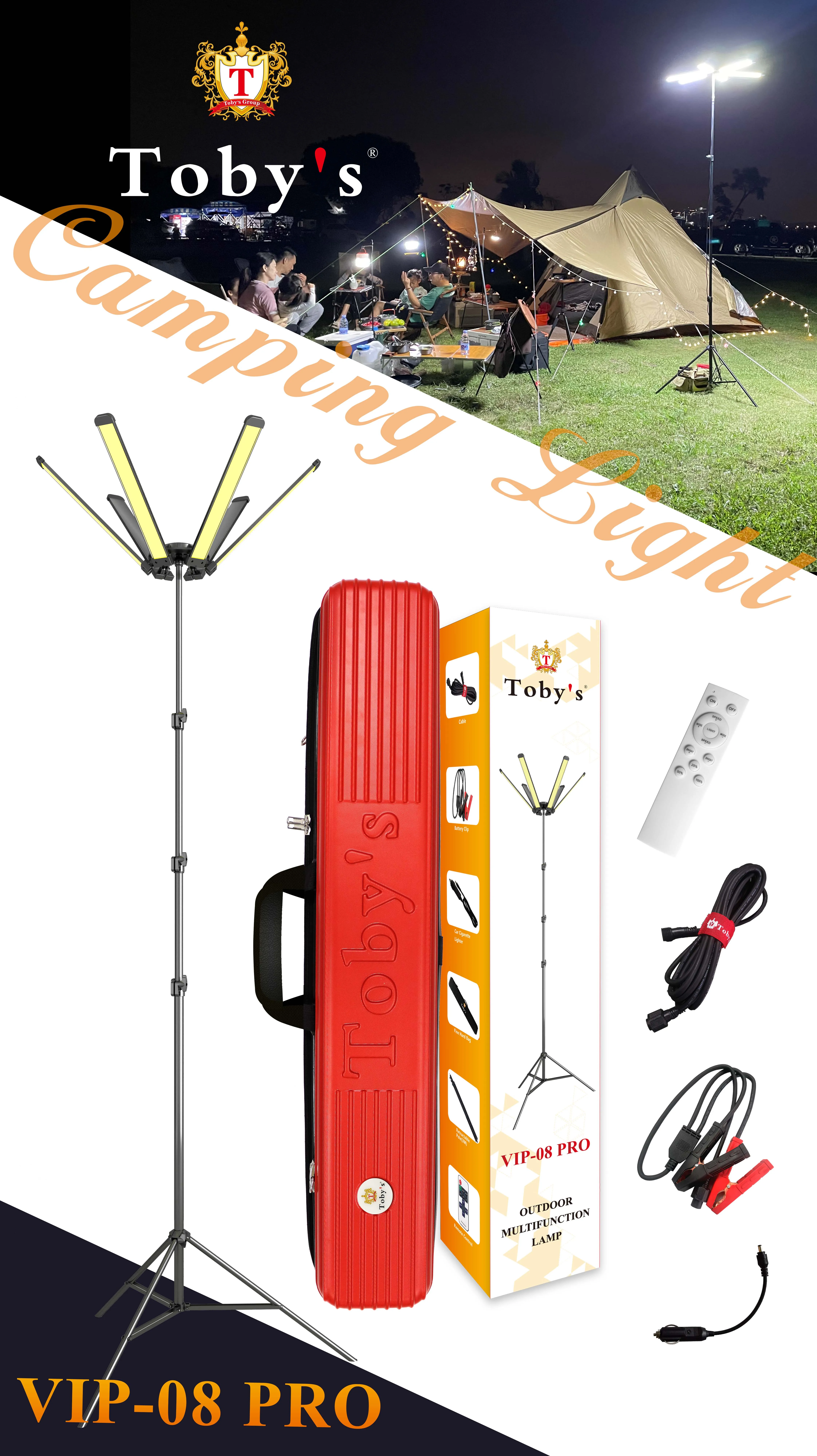 12V/220V COB Пикник барбекю 5 головок Портативный штатив фабрики пеший Туризм Удочка отдых на природе света