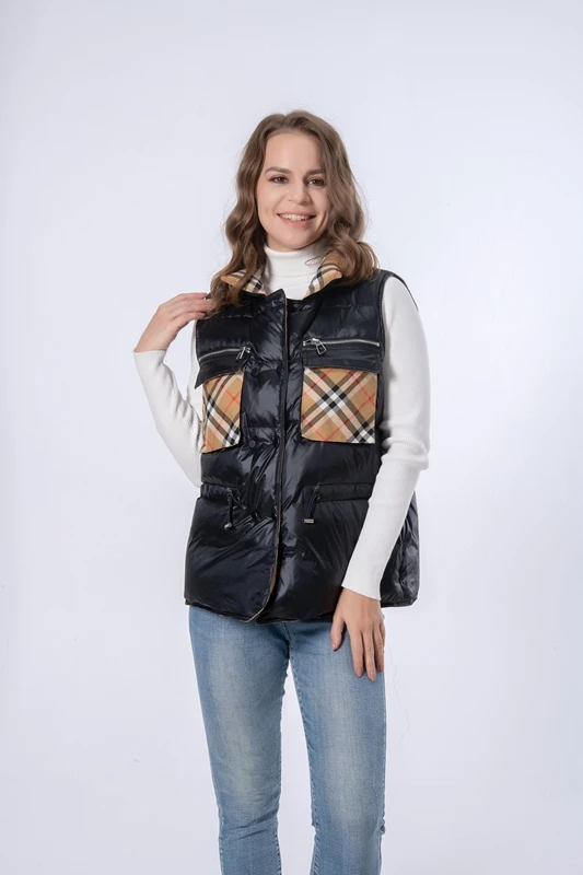 100% Chinlon Unique Design Hot Sale Breathable Quality Ultra Light Down Vest