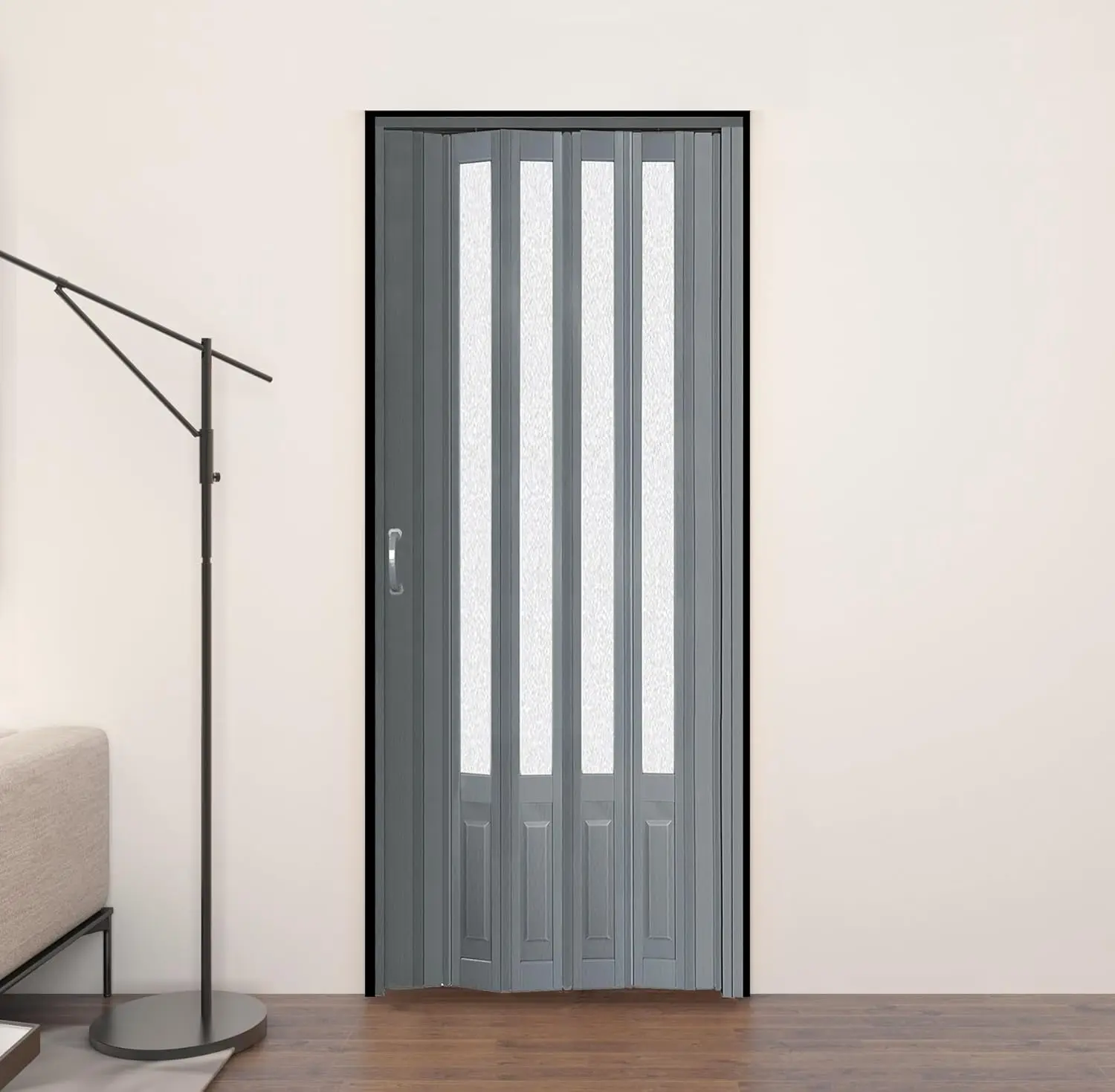 New PVC Sliding Gate Simple Design Plastic Door Bathroom Custom Folding Gate