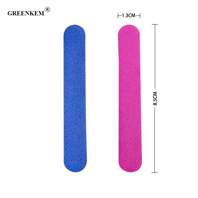 GREENKEM 100Pcs/lot DIY 180/240 Colorful Wooden Nail File Buffer Pedicure and Manicure Mini Nail Files