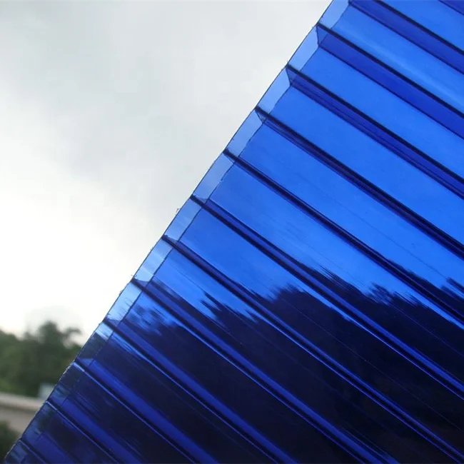 Sun Resistance 4mm hollow plastic twinwall polycarbonate panel prices for skylight roof window